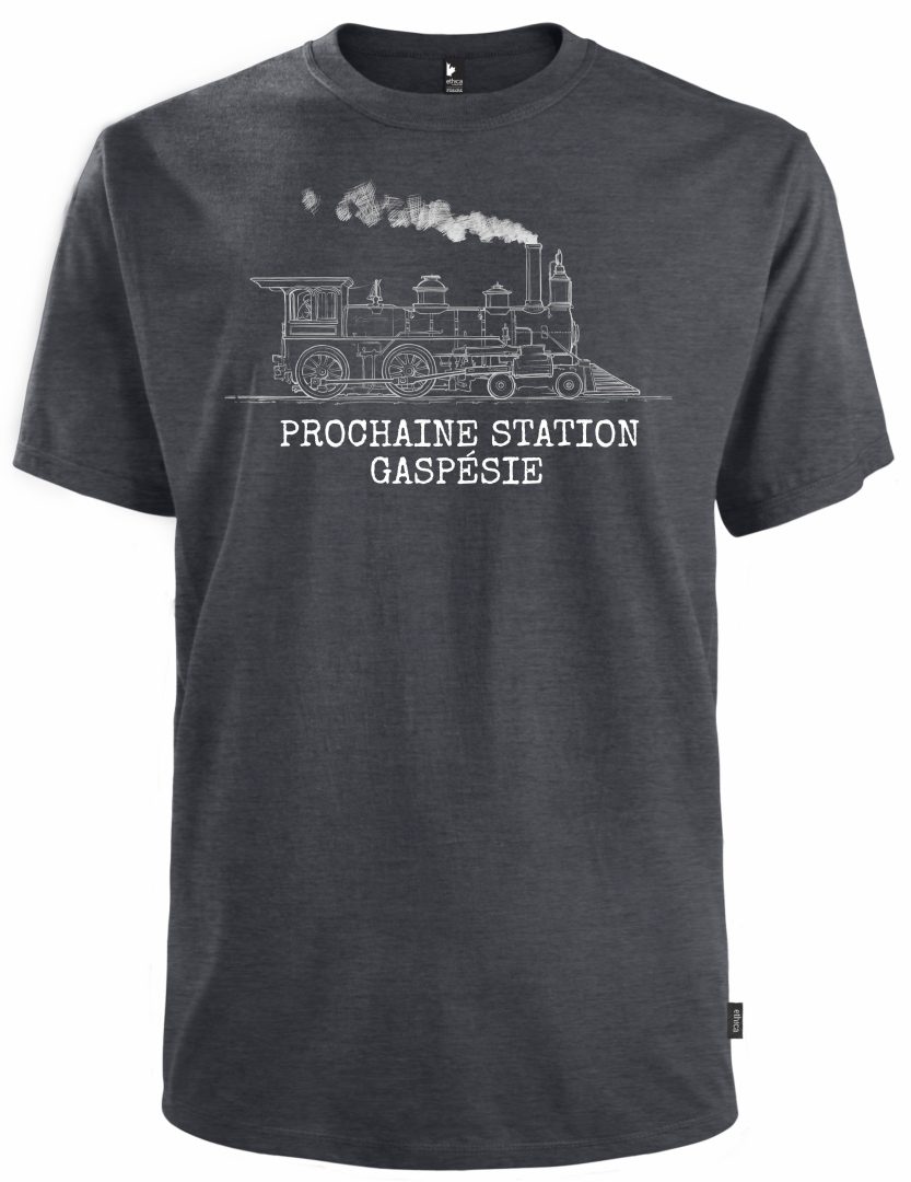 T-shirt Locomotive, chiné gris